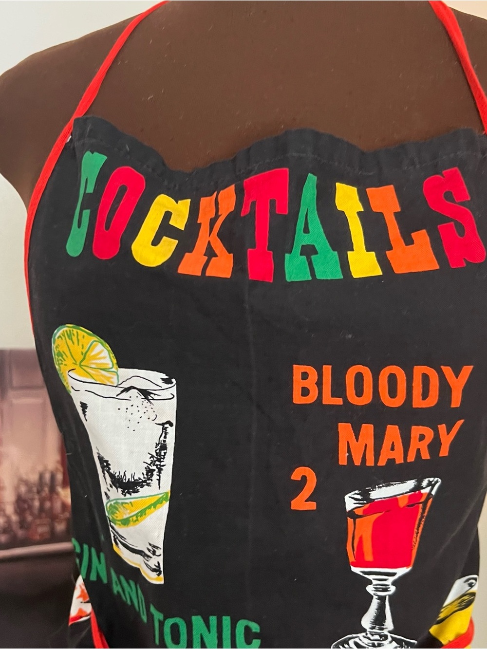 Retro Look Cocktail Apron Bright Colors & Recipes Ultra Cute !
